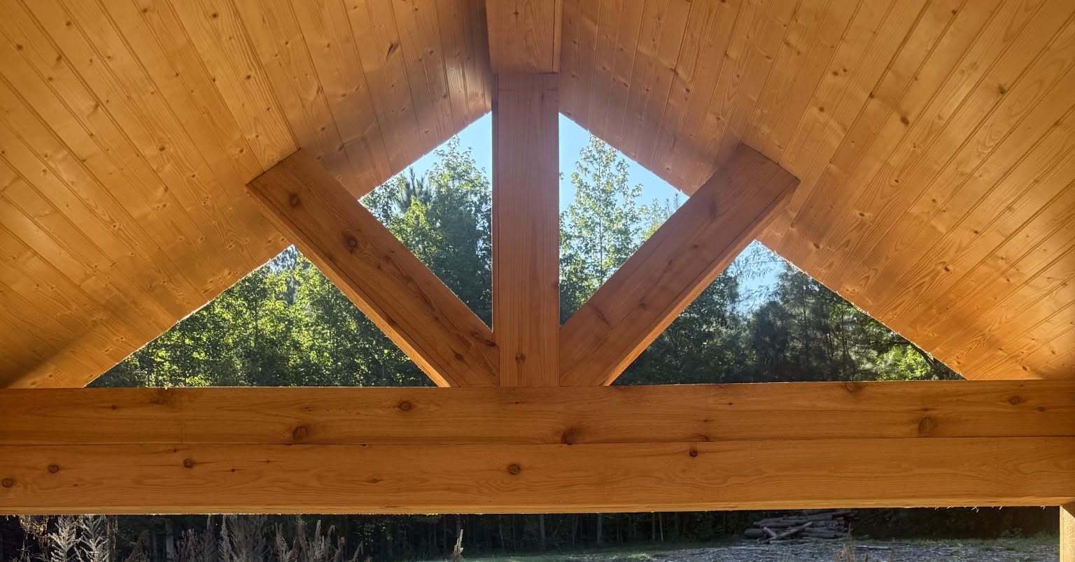 Covered cedar porch built by Mountain City Pros near Chattanooga TN